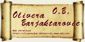 Olivera Barjaktarović vizit kartica